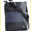VIA55 női keresztpántos táska 3 sávval, rostbőr, sötétkék noioldaltaska-hu c