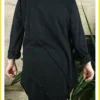Női tunika, bő szabású, fekete noioldaltaska-hu 3